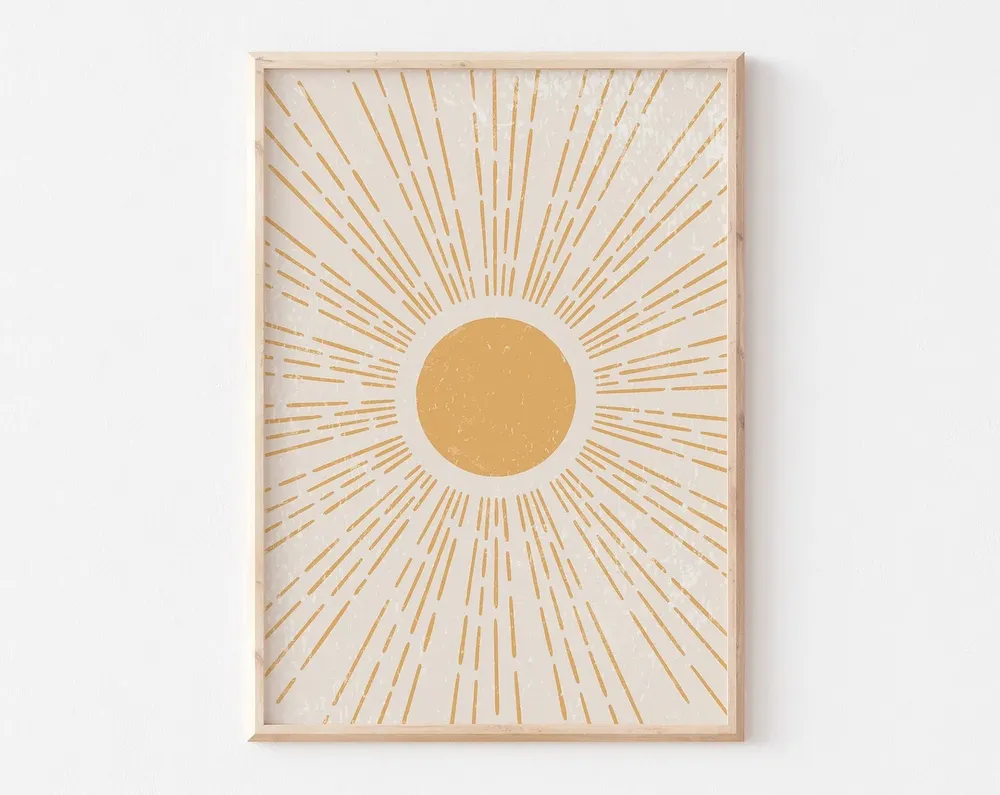 Boho Sunburst Sunrise Art Print