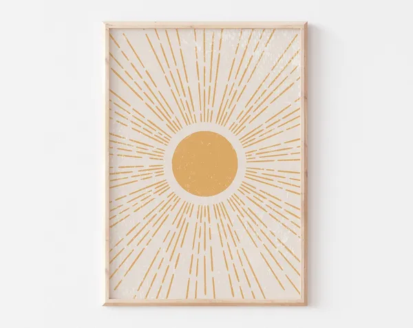 Boho Sunburst Sunrise Art Print