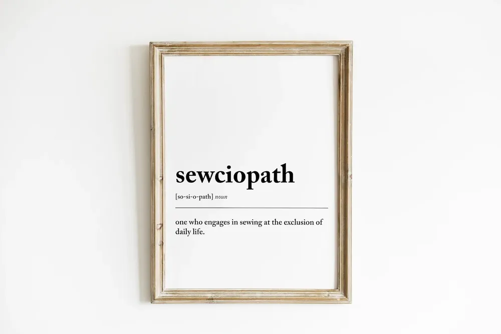 Sewciopath Definition Sewing Lover Gift Art Print