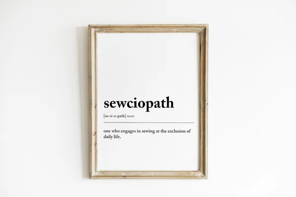 Sewciopath Definition Sewing Lover Gift Art Print
