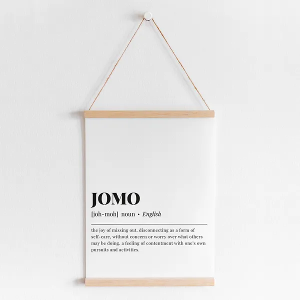 Jomo Meaning Funny Introvert Wall Art Print