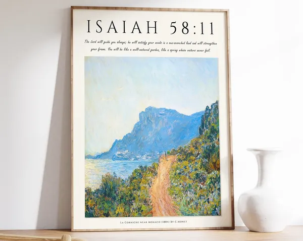 Bible Verse Poster, La Corniche Near Monaco