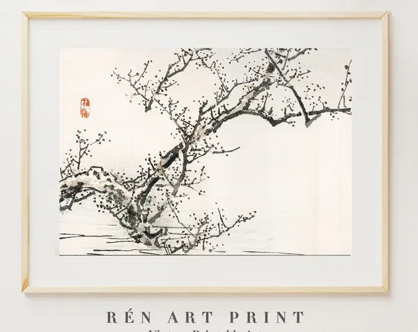 Minimalist Japanese Print, Japandi Wall Art