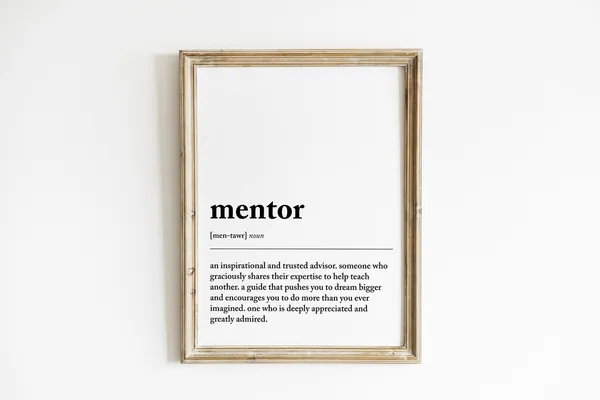 Mentor Definition Print, Gift For Women, Art Print