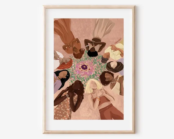 We Are One Fine Art Print, Unity Illustration