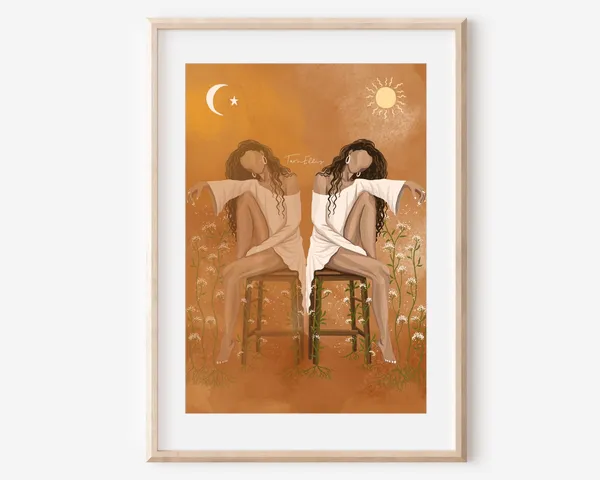 Still I Grow Flower Woman Boho Art Print