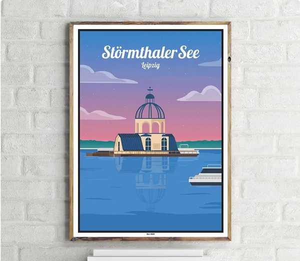 Strmthaler See Vintage Travel Poster
