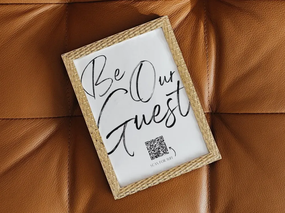 Personalised Wifi QR Code Guest Room Wall Art