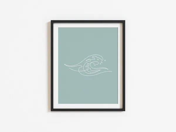 Make Waves Beach Nursery Decor, Boho Surf Poster