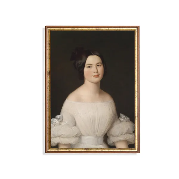 Vintage Woman Portrait Art Print, Victorian Style