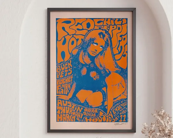 Red Hot Chilli Peppers Vintage Music Poster Print