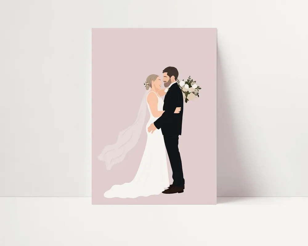 Custom Family Portrait Personalised Art Print