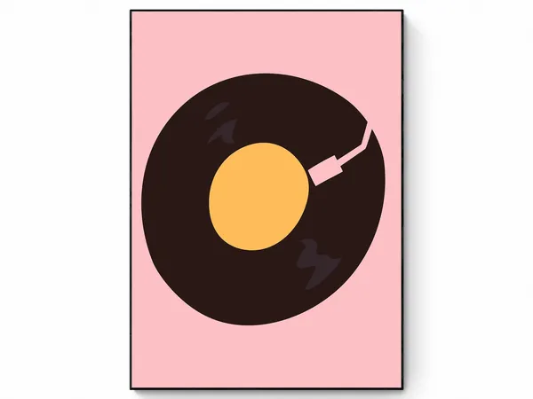 Vinyl Record Wall Art, Eclectic Retro Music Print