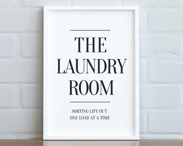 Laundry Room Utility Room Wall Art Print Sign