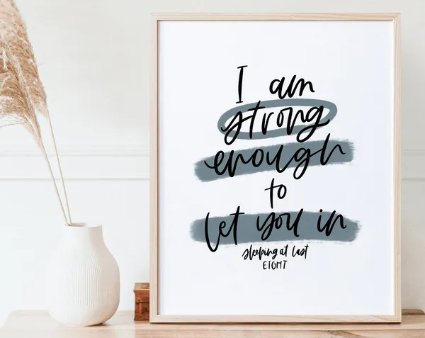 Enneagram 8 Sleeping At Last Lyrics Art Print
