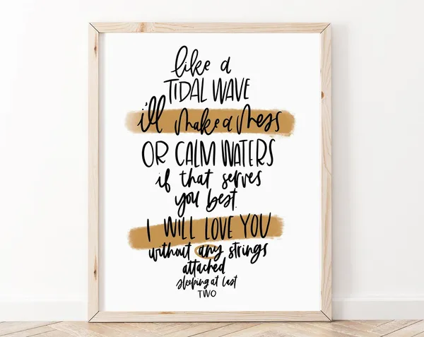 Enneagram 2 Sleeping At Last Lyrics Art Print
