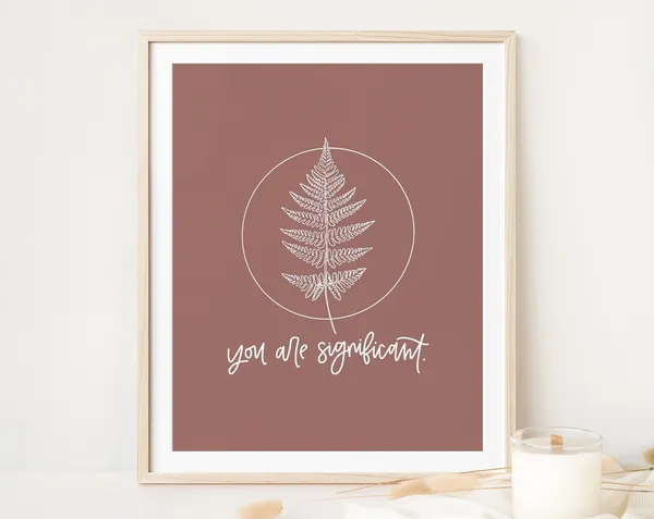 Enneagram 4 You Are Significant Affirmation Art Print