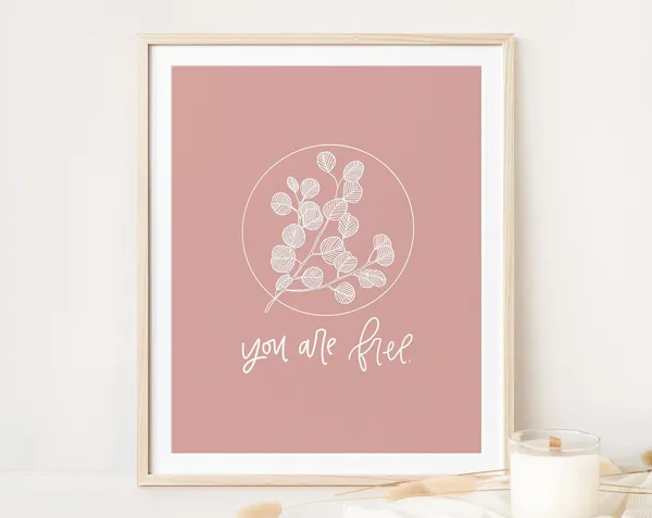 Enneagram 7 You Are Free Affirmation Art Print