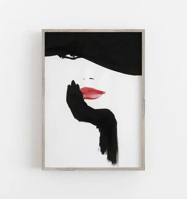 Woman Portrait, Vintage Fashion Wall Art Print