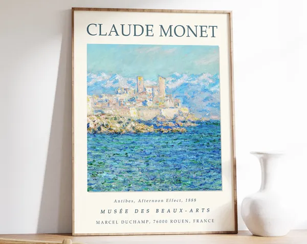 Claude Monet Antibes Afternoon Effect Vintage Poster