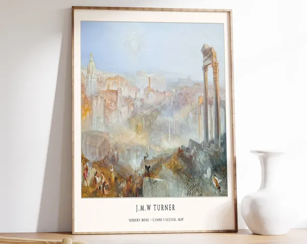 William Turner Exhibition Art Print, Modern Rome