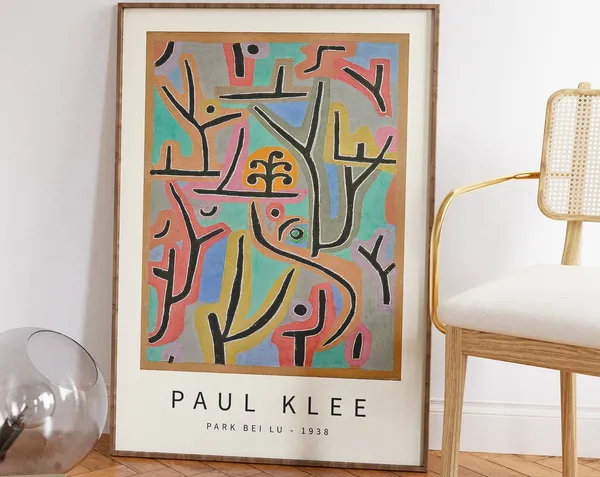 Paul Klee Exhibition Poster, Abstract Pattern Art Print