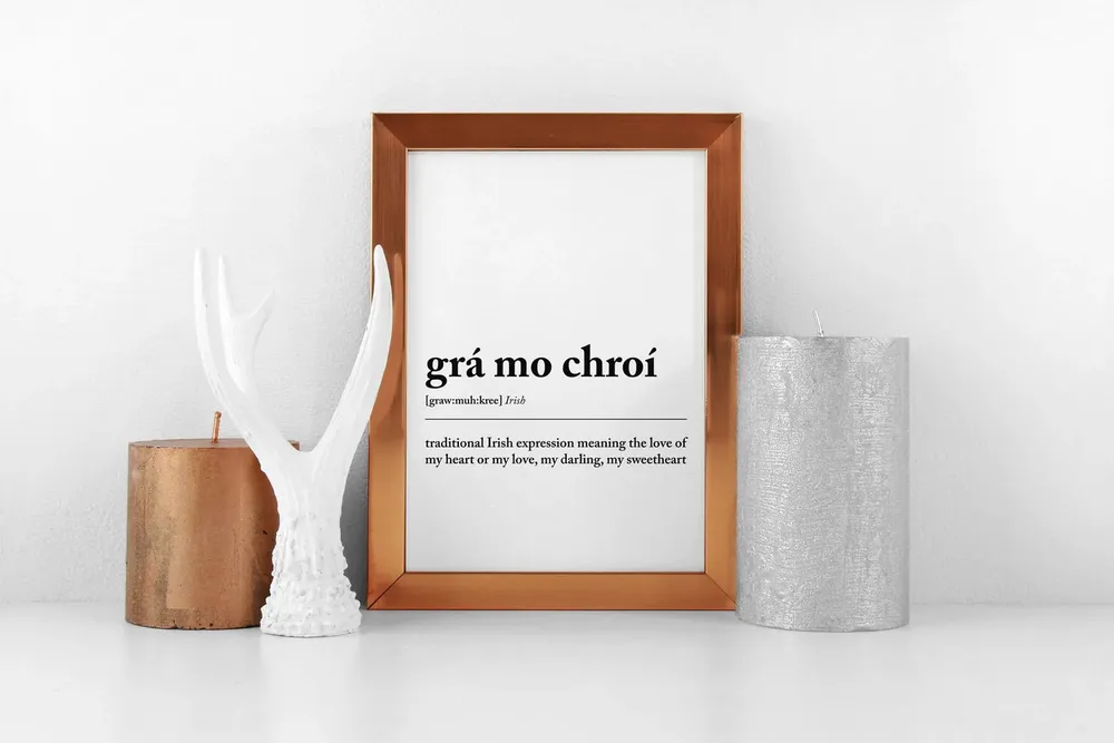 Gr Mo Chroí Irish Language Art Print, Love - Image 2