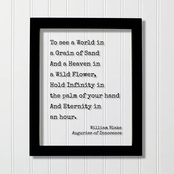 William Blake Quote Art Print, Botanical Verse