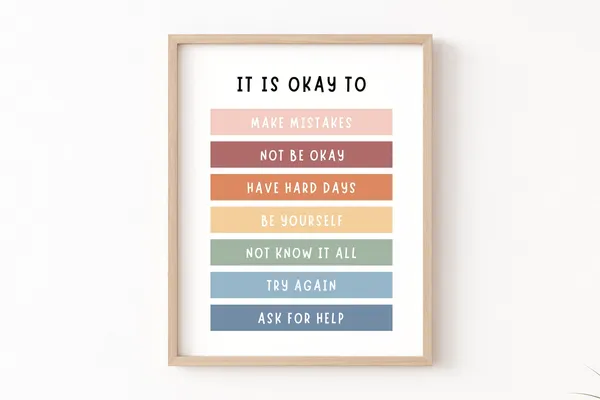 Its Okay To Not Be Okay Boho Classroom Art Print