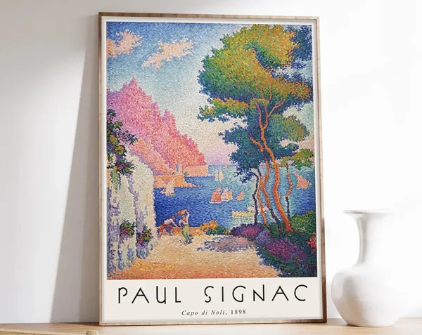 Signac Pointillism Nature Poster, Exhibition Art Print