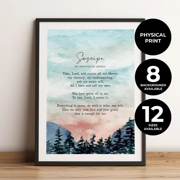 St Ignatius Of Loyola Suscipe Religious Art Print
