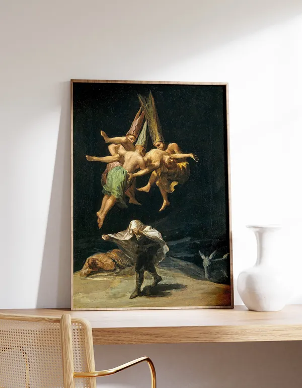 Francisco Goya Witches Flight 1798 Dark Academia Art Print