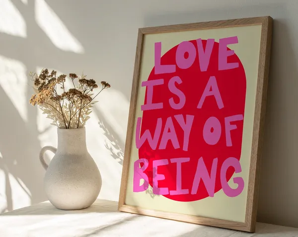 Love Is A Way Of Being Typography Art Print