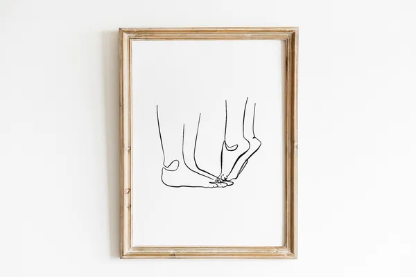 Couples Feet Print, Boho Valentine Love Art Print