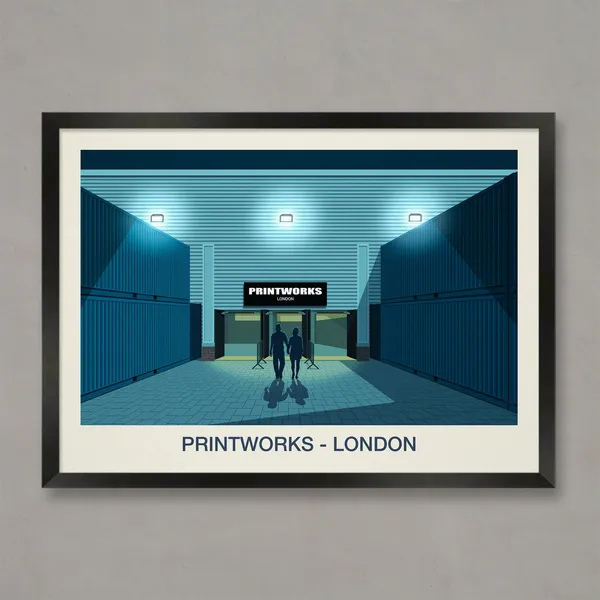 Printworks Nightclub Vintage Travel Poster