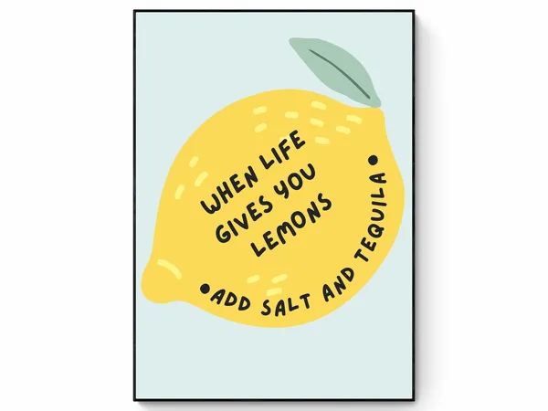 When Life Gives You Lemons Cocktail Art Print