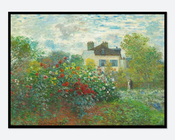 Monet Artists Garden In Argenteuil Vintage Art Print
