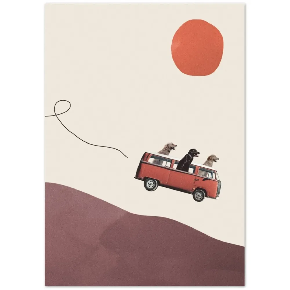 Adventure Gang Dogs Collage Art Print - Image 2