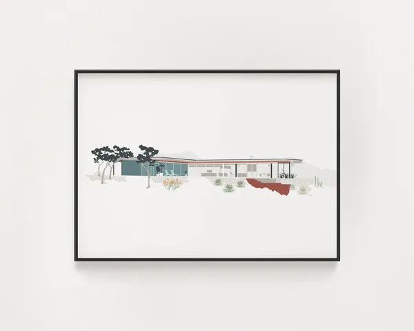 Stahl House Mid Century Modern Architecture Poster