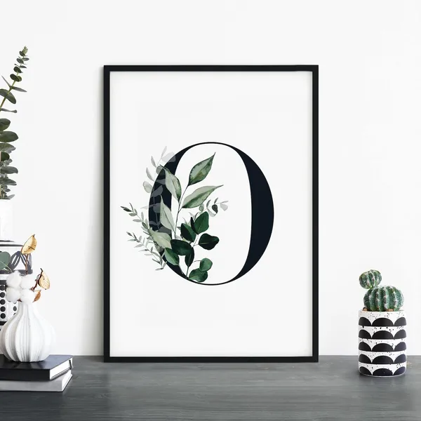 Letter O Alphabet Abstract Art Print