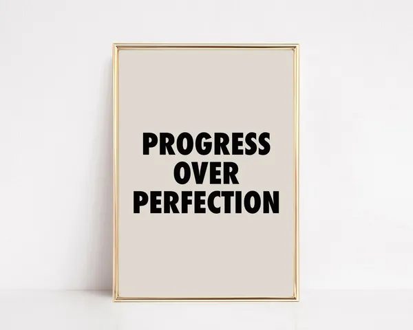 Growth Mindset Poster, Progress Over Perfection