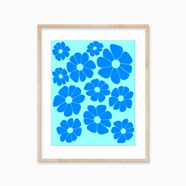 Maximalist Botanical Flower Art Print, Poster