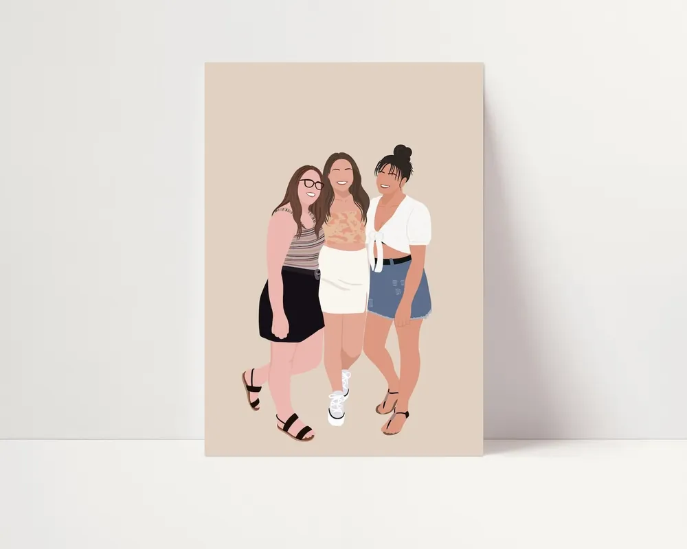 Custom Family Portrait Personalised Art Print - Image 5