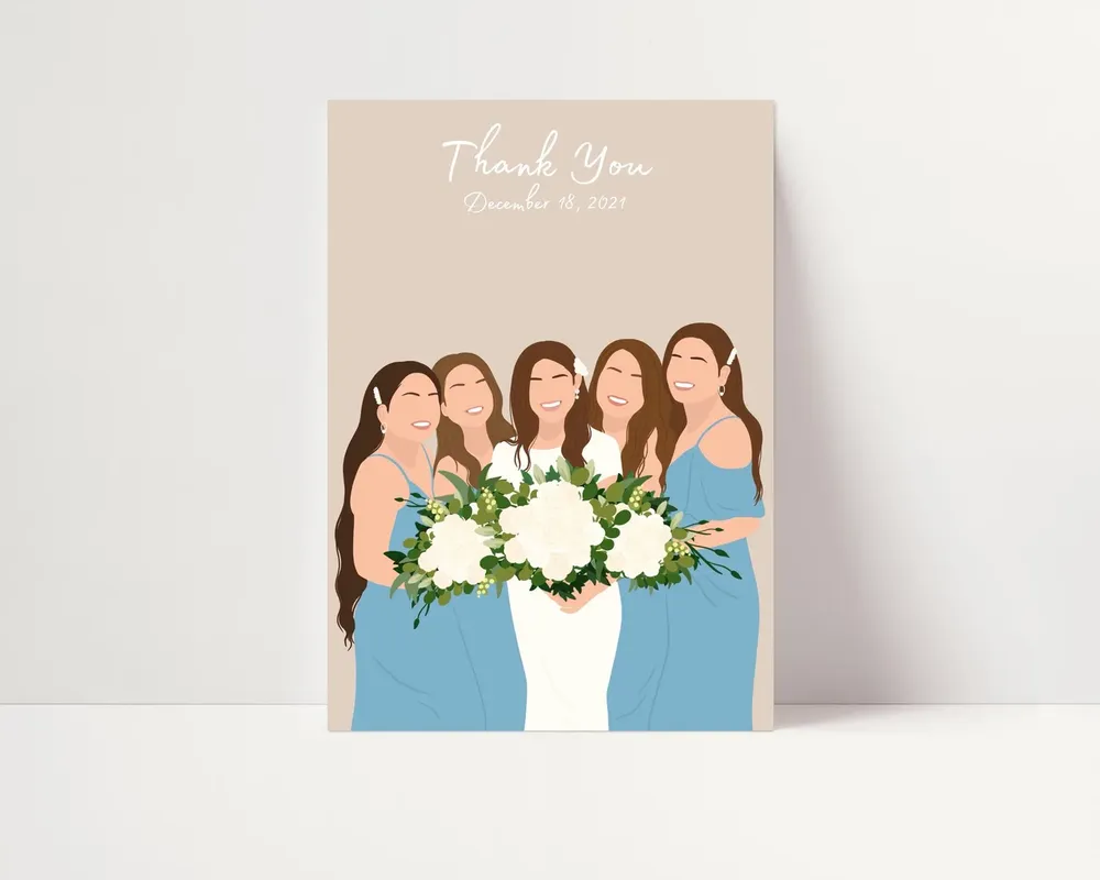 Custom Family Portrait Personalised Art Print - Image 3