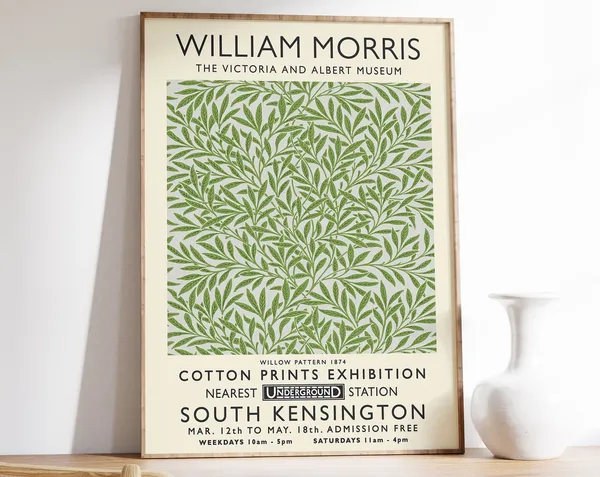 William Morris Vintage Floral Exhibition Art Print