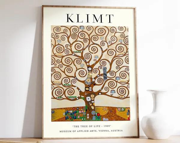 Gustav Klimt Tree Of Life Art Nouveau Art Print