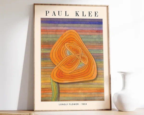 Paul Klee Lonely Flower Exhibition Poster Art Print