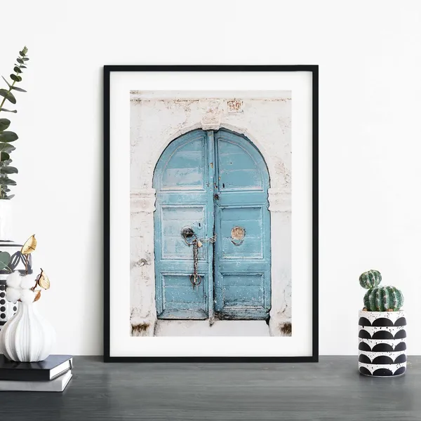 Blue Door Photographic Art Print, Wall Decor