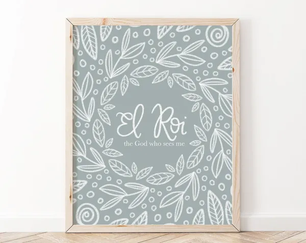 El Roi Scripture Wall Art, Christian Bible Verse