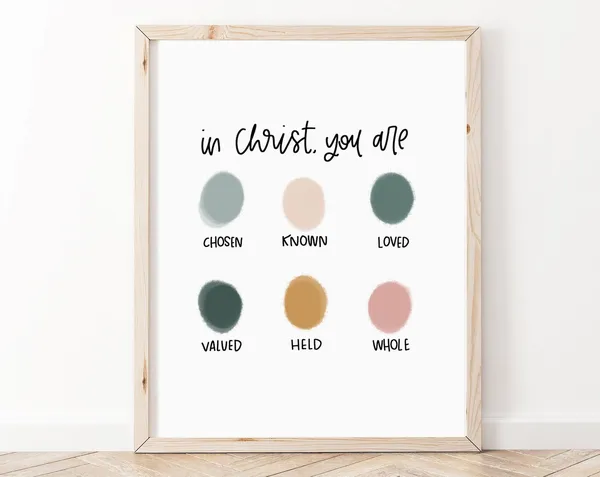 Identity In Christ Christian Scripture Art Print